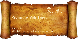 Krammer Adrienn névjegykártya